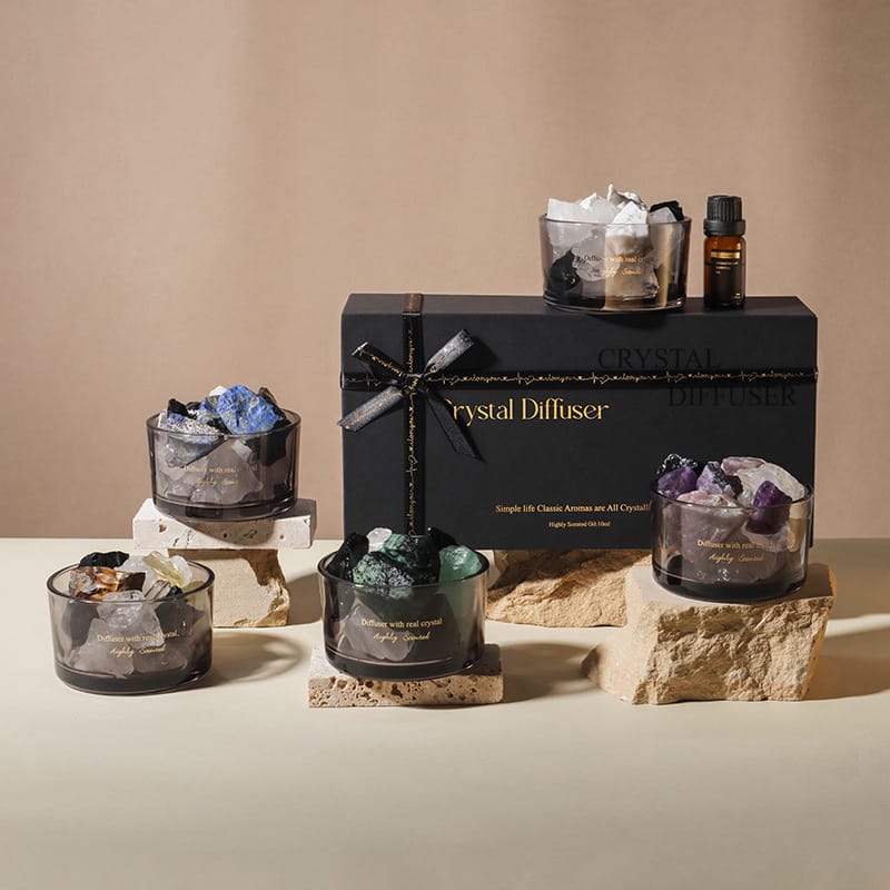 Black Glass Crystal Fragrance Diffuser Set product presentation
